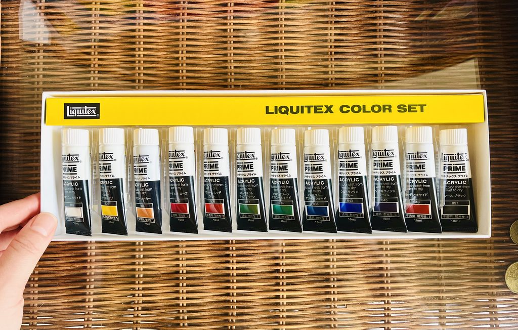 リキテックス プライム 10ml 12色セットを開けた時の写真